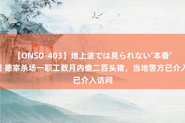 【ONSD-403】地上波では見られない‘本番’4時間 德宰杀场一职工数月内偷二百头猪，当地警方已介入访问