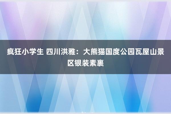 疯狂小学生 四川洪雅：大熊猫国度公园瓦屋山景区银装素裹