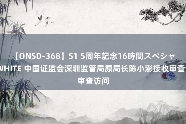 【ONSD-368】S1 5周年記念16時間スペシャル WHITE 中国证监会深圳监管局原局长陈小澎接收审查访问