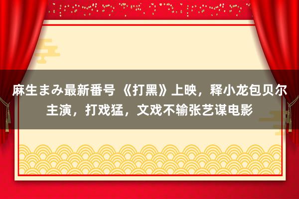 麻生まみ最新番号 《打黑》上映，释小龙包贝尔主演，打戏猛，文戏不输张艺谋电影