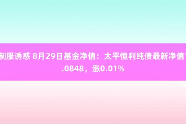 制服诱惑 8月29日基金净值：太平恒利纯债最新净值1.0848，涨0.01%