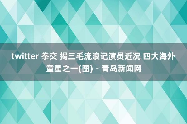 twitter 拳交 揭三毛流浪记演员近况 四大海外童星之一(图)－青岛新闻网