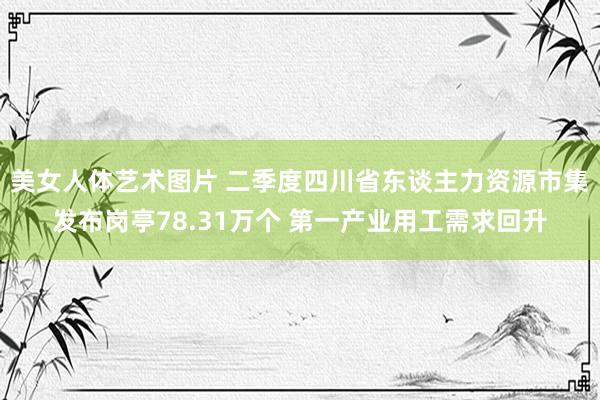 美女人体艺术图片 二季度四川省东谈主力资源市集发布岗亭78.31万个 第一产业用工需求回升